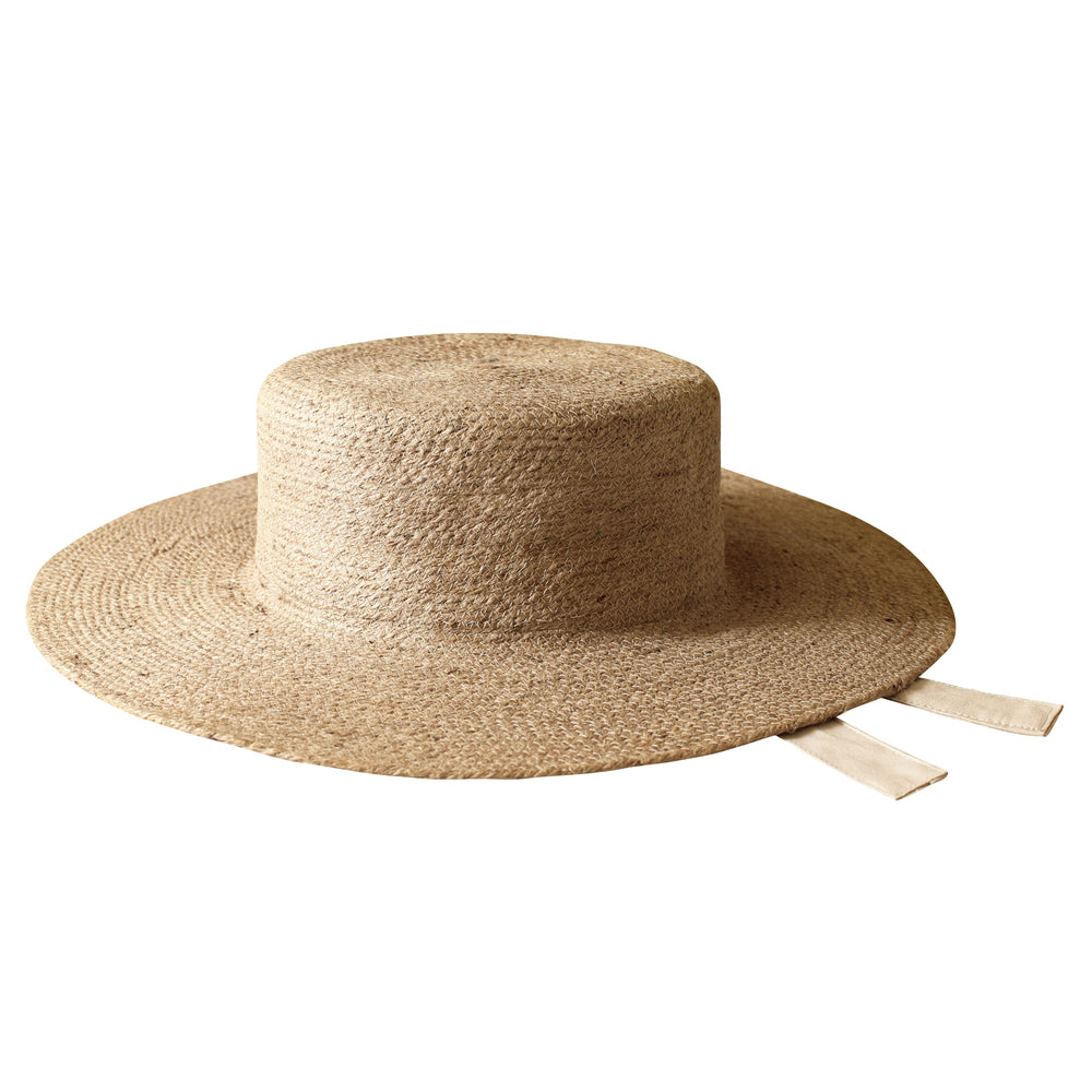 LOLI Jute Straw Hat in Neutral Beige