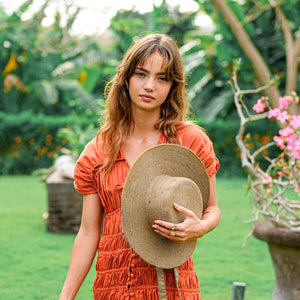 LOLI Jute Straw Hat in Neutral Beige