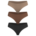 Low Rise Thong 3 Pack [Dark Neutrals]