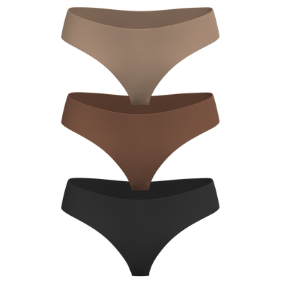 Low Rise Thong 3 Pack [Dark Neutrals]