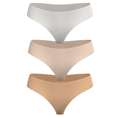Low Rise Thong 3 Pack [Light Neutrals]