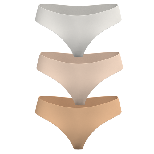 Low Rise Thong 3 Pack [Light Neutrals]