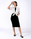 Bernadette Camp Shirt - Flocked Dot