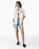 Bernadette Camp Shirt - Flocked Dot