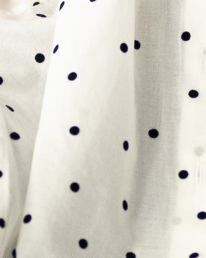 Bernadette Camp Shirt - Flocked Dot