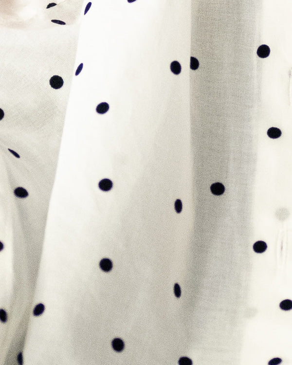 Bernadette Camp Shirt - Flocked Dot