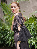 LYON Macrame Tote Bag In Black