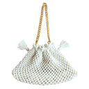 LYON Macrame Tote Bag, in Off White