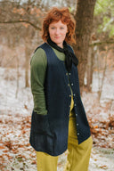 Snap Smock in Organic Indigo Dyed Denim