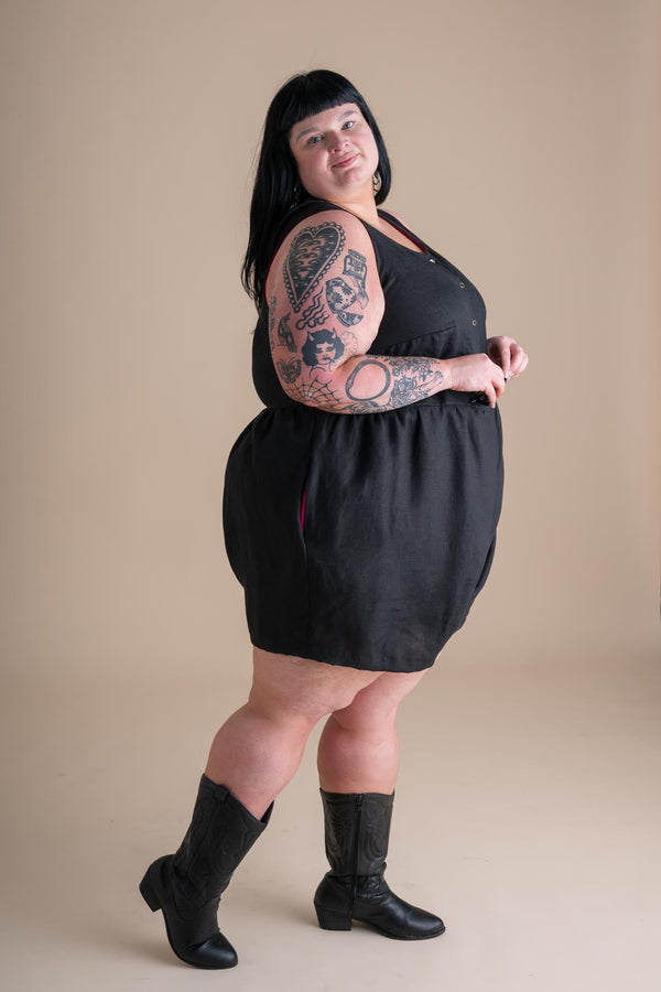 Lisbon Romper (Updated) in Black