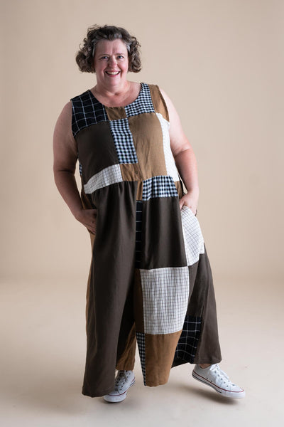 Backyard Jumpsuit 3X in Patchwork