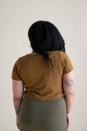 Eden Crop Tee in Almond