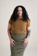 Eden Crop Tee in Almond