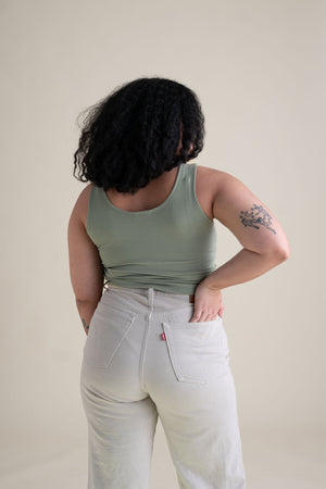 Frances Tank in Pistachio
