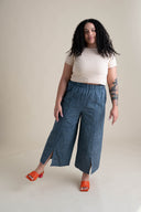 Zero Waste Pants in Indigo Chambray