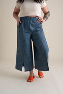 Zero Waste Pants in Indigo Chambray