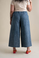 Zero Waste Pants in Indigo Chambray