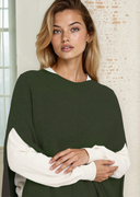 Marblehead Recycled Cashmere Capelet - Dark Olive