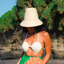 MARGO Palm Straw Hat in Beige