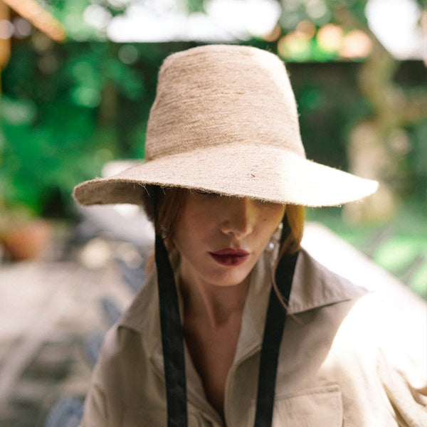MEG Jute Straw Hat In Light Beige
