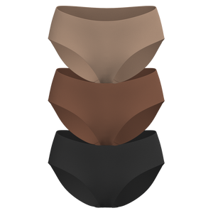 Mid Rise Bikini 3 Pack [Dark Neutrals]