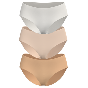 Mid Rise Bikini 3 Pack [Light Neutrals]