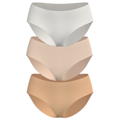 Mid Rise Bikini 3 Pack [Light Neutrals]