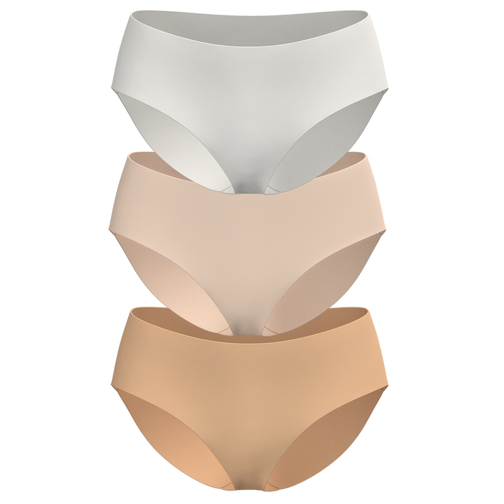 Mid Rise Bikini 3 Pack [Light Neutrals]
