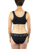 Maia Front Close Bra, Black