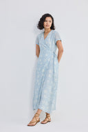 Maxi Wrap Dress in Florals