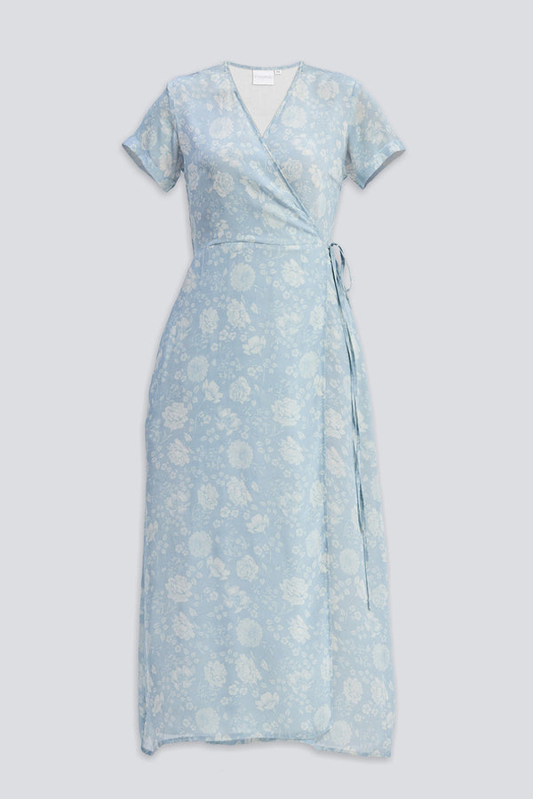 Maxi Wrap Dress in Florals
