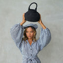 NAGA Macrame Bucket Bag In Black