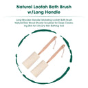 Natural Loofah Bath Brush w/Long Handle.