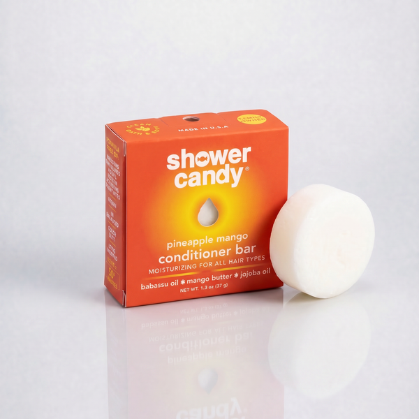 Shower Candy Pineapple Mango Conditioner Bar – Moisturizing Solid Conditioner for All Hair Types