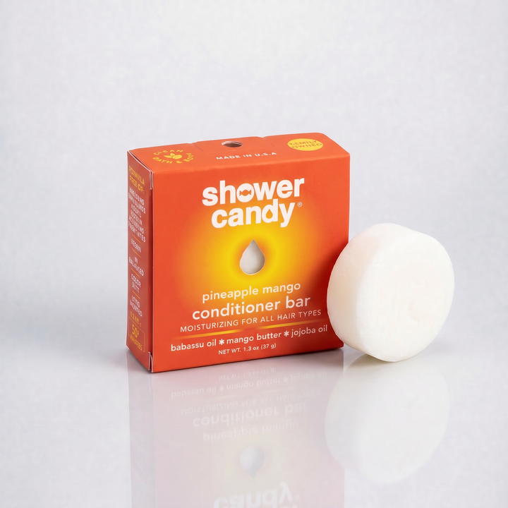 Shower Candy Pineapple Mango Conditioner Bar – Moisturizing Solid Conditioner for All Hair Types