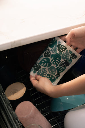 WASHCLOUD® - MONSTERA FLORA - Dish Sponge Cloth