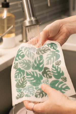 WASHCLOUD® - MONSTERA FLORA - Dish Sponge Cloth