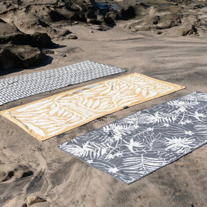Organic Cotton Travel Towel: Retro Palms Black