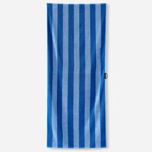Organic Cotton Beach Towel: Cabana Stripe Coastal Blue