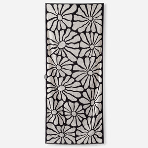 Organic Cotton Beach Towel: Lazy Daisy Black