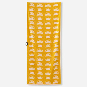 Organic Cotton Beach Towel: Sunshine Amber Sun