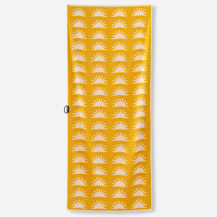 Organic Cotton Beach Towel: Sunshine Amber Sun