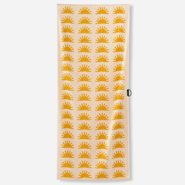 Organic Cotton Beach Towel: Sunshine Amber Sun