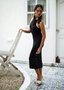 OLA Organic Cotton Midi Dress In Black