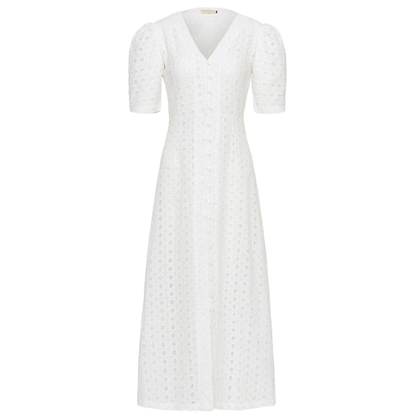 OLYMPIA Embroidered Cotton Dress