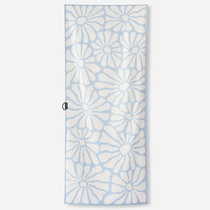 Organic Cotton Travel Towel: Lazy Daisy Coastal Blue