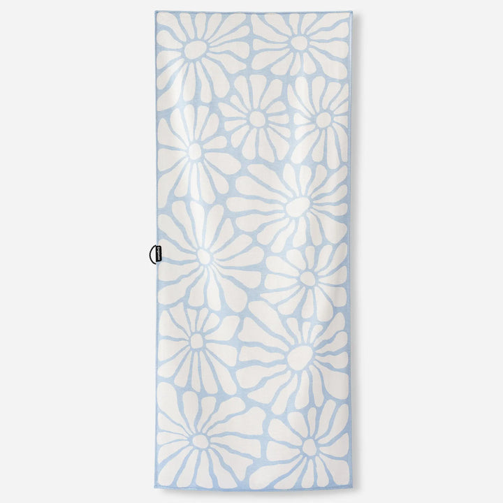 Organic Cotton Travel Towel: Lazy Daisy Coastal Blue