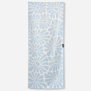 Organic Cotton Travel Towel: Lazy Daisy Coastal Blue