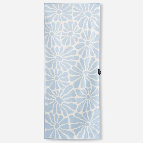 Organic Cotton Travel Towel: Lazy Daisy Coastal Blue