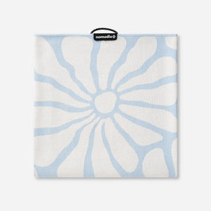Organic Cotton Travel Towel: Lazy Daisy Coastal Blue